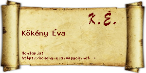 Kökény Éva névjegykártya